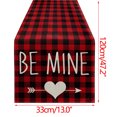 thumbnail image 3 of Valentine's Day Table Flag Festival Decoration Little Gnome Pattern Linen Table Cloth 33 * 120cm, 3 of 7