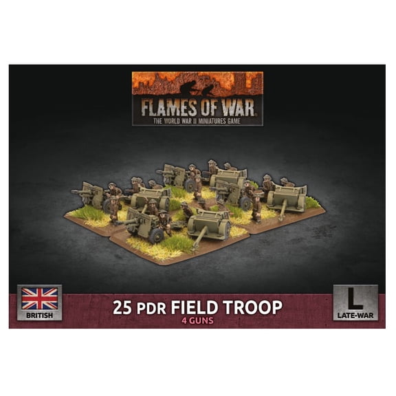 Flames of War: British 25-pdr Field Troop (Late-War)