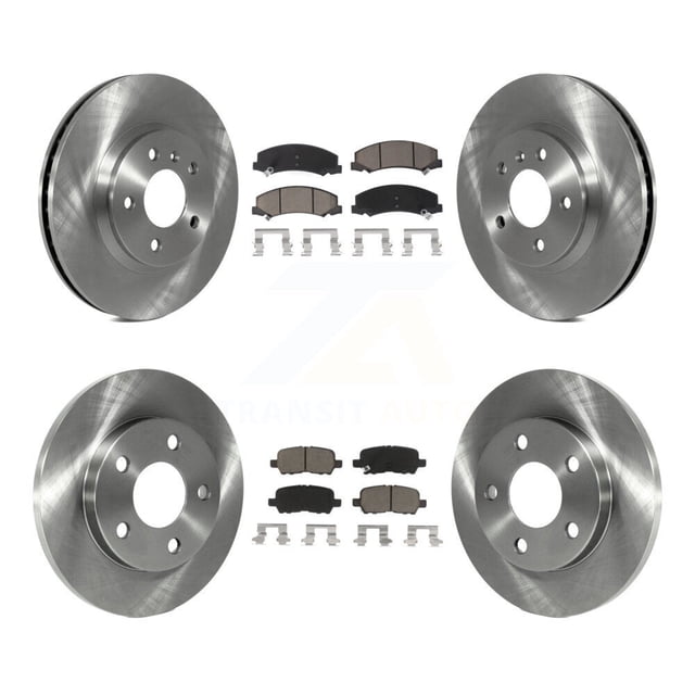 CMX Front Rear Disc Brake Rotors and Ceramic Pads Kit for Car Chevrolet Impala Limited K8C-101074