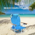 thumbnail image 5 of Backpack Beach Chairs for Adults 2 Pack, Beach Towel Backpack Beach Chairs with 5-Position Adjustable, Folding Beach Chair with Pouch Folding and Cup Holder, 600D Oxford Cloth, 5 of 5