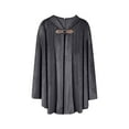 thumbnail image 4 of Hvyesh Men's Medieval Hooded Cloak Halloween Renaissance Cape with hood Wizard Costume Medium Length Cosplay Witch Cape, 4 of 7
