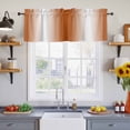 thumbnail image 4 of 2 Panels Burnt Orange Ombre Valance for Windows, Abstract Art Modern Orange Gradient Light Filtering Kitchen Curtains, Rod Pocket Window Treatment Curtain Valances for Living Room Bedroom, 42"x18", 4 of 9