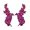 Hot Pink, variant on ABPETE 1 Pair Handmade Flower Rhinestone Applique for Clothes, Crystal Fabric Patches for Wedding Dress, Bling Beaded Embroidery Lace Applique for Hat Hairband Sewing Embellishment (Hot Pink)