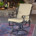 thumbnail image 4 of ARDEN 4-Pack Outdoor Patio Dining Chair Cushion, 20x44, Rain-Proof Seat Pad, Fade-Resistant Outdoor Cushion Tan Leala, 4 of 13