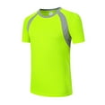 thumbnail image 2 of Sinleey Mens Swim Shirt UPF 50+ UV Sun Protection Rash Guard Quick-Dry Short-Sleeve Athletic Running Fluorescent Green 4XL, 2 of 4