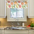thumbnail image 2 of Yayeee Kitchen Valance Rod Pocket 54" x 18" Living Room Window Curtain, Candy Orange, 2 of 6