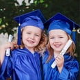 thumbnail image 3 of LNMQLPDBS Grad Cap Shiny Kindergarten and Preschool Graduation Ceremony Cap with 2025 Tassel Toddler Black and Blue Grad Cap for Boys and Girls Kids Graduation Gifts, 3 of 3
