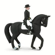 Safari Ltd. Holsteiner and Rider James Figurine Set - Realistic 4.75 Horse with 3 Rider Figure - Educational Toy for Boys, Girls, Kids Ages 3+