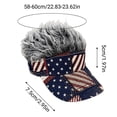 thumbnail image 2 of 4th of July Independence Day Mens Visor Hats with Spiked Wig Novelty Adjustable Baseball Golf Cap with Fake Hair, 2 of 5