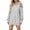 Light Gray, variant on Womens Hooded Sweatshirt Drop Sleeve Soft Comfort Relaxed Fit Front Pocket Y2K Street for Casual Wear Pink,L