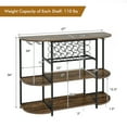 thumbnail image 2 of Gymax Wine Rack Table Coffee Bar Cabinet Freestanding Liquor Stand Glass Holder Rustic, 2 of 10