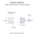 thumbnail image 6 of Rosec Jewels Half Carat Lab Diamond Earrings (4 mm, EF-VS Quality) - Stud Earrings Unisex - Ready to Gift, 925 Sterling Silver, 6 of 7