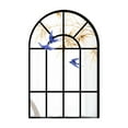 thumbnail image 2 of Espejo de pared con ventana arqueada, espejo decorativo de madera montado en la pared. B, 2 of 8