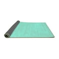 thumbnail image 2 of Ahgly Company Indoor Square Abstract Turquoise Blue Contemporary Area Rugs, 5' Square, 2 of 4