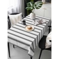 thumbnail image 6 of Black Striped Table Cloth, Black White Stripes Farmhouse Waterproof Tablecloth for Rectangle Tables, Reusable Washable Fabric Table Cover for Restaurant Kitchen Dining Tables 60"x120", 6 of 6