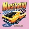 thumbnail image 6 of Wild Bobby, Ford Yellow Mustang Horsepower Cars and Trucks Men Graphic Tee, Light Pink, 5X-Large, 6 of 6