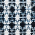 thumbnail image 3 of SAFAVIEH Montauk Jefferson Geometric Quatrefoils Cotton Area Rug, Ivory Blue/Black, 2'6" x 4', 3 of 7