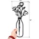 thumbnail image 4 of Arte de pared de metal, Qmetalart Flor en jarrón Decoraciones de pared para sala de estar, cocina, dormitorio, baño, decoración de pared para el hogar, regalo de inauguración de la casa, 4 of 7