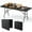 Black, variant on Spaco 6 Feet Portable Folding Table 350 LBS Fold-in-Half Table with HDPE Tabletop, Patio Table for Outdoor, Gray