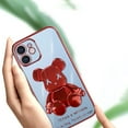 thumbnail image 6 of FIEWESEY Compatible iPhone 12 Phone Case, Cool Bear Shockproof Fashion Full Protection Soft TPU Scratch Slim Case for iPhone 12 6.1 inch (Red), 6 of 6