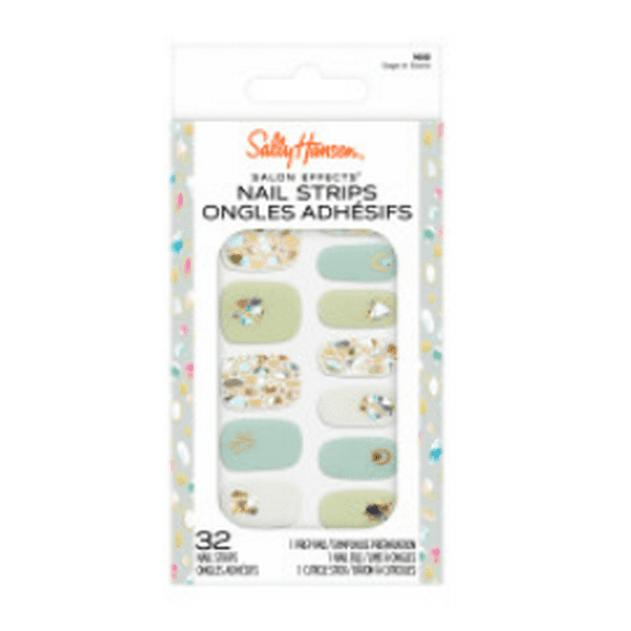 Sally Hansen Salon Effects Nail Strips, Sage In Stone, 32pcs