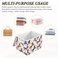 thumbnail image 6 of Yayeee Collapsible Cube Storage Bin with Lid Fabric Closet Decorative Basket with Handles, Rainbow Stars Pattern, 6 of 7