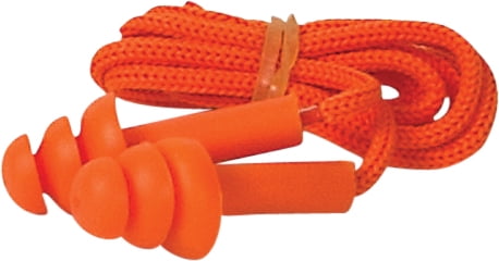Allen Company Reusable Deluxe Hearing Protection Earplugs with Cord & Small Case, Orange