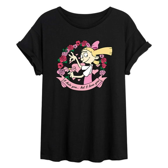 Hey Arnold! - Valentine's I Love You - Juniors Ideal Flowy Muscle T-Shirt