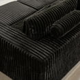 thumbnail image 5 of 87" Oversized Sectional Lounge Chaise,No Assembly Required,Cloud Plush Loveseat with Two Removable Footstool,Fluffy Modern Sleeper Chair for Indoor Living Room Bedroom (Black), 5 of 11