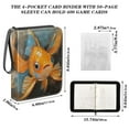 thumbnail image 3 of Game Card Storage Bag Collectible Trading Card Albums The 4-Pocket Card Binder With 50-Page Sleeve Can Hold 400 Game Cards Oil Painting Goldfish, 3 of 6