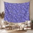thumbnail image 2 of Purple Floral Tapestry for Bedroom Wall Hanging Tapestry, Spring Abstract Art Flower Botanical Ceiling Backdrop Tapestries Poster Blanket Wall Decor for Teens Room Living Room Dorm 51" x 59", 2 of 8