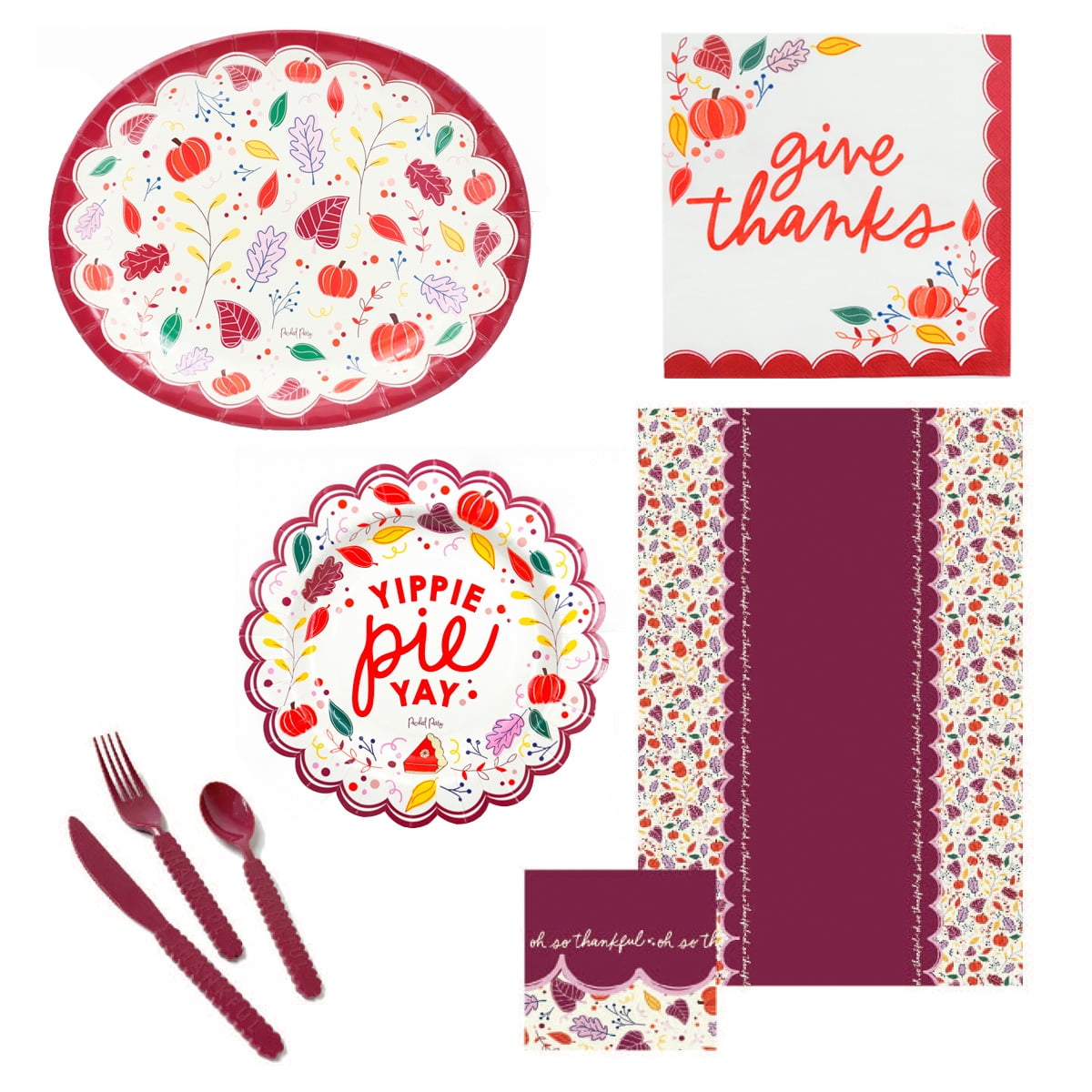 Packed Party "All about Autumn" Thanksgiving Paperware Bundle 8 PC