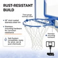 thumbnail image 4 of Dunn-Rite Splash & Shoot Pool Basketball Hoop, Adjustable Height Clear Backboard – 200lbs Water-Filled Base, Stainless Steel Rim & Waterproof Basketball, Made in USA, Clear Blue, 4 of 6