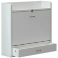 thumbnail image 6 of Wall Mount Folding Laptop Writing Computer or Makeup Desk with Storage Shelves and Drawer, 6 of 7