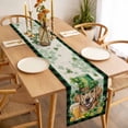 thumbnail image 3 of St Patricks Day Table Runner - 60 Inch Long, Kitchen Dining Table Runner Dresser Scarves, Farmhouse Watercolor Dogs Green Shamrock Farmhouse Decor for Coffee Tables Wedding Party Banquet, 3 of 8