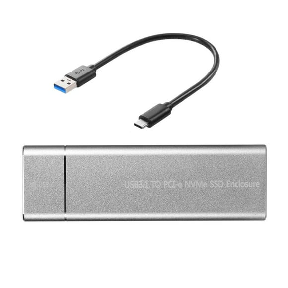 M.2 NVMe SSD Enclosure USB 3.1 Gen 2 à NVMe PCI-E M.2 SSD Disque Dur Adapter D4S4