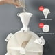 thumbnail image 5 of Dispensador de arroz giratorio - Contenedor de almacenamiento de granos de 6 compartimentos, capacidad de 20 kg, organizador de cocina de pared con taza medidora y embudo, azul marino/blanco, 5 of 7