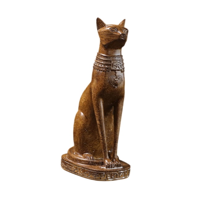 Figura de gato egipcio, recuerdo coleccionable para armarios, estanterías, escritorios y hogar. L