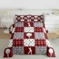 thumbnail image 2 of Feelyou Wst Golf Sleep Bedding Comforter Set for Kids, Red Grey Buffalo Twin Comforter Sets, Modenr Sport Lover Reversible Bedding Set, Ultra Soft Bedroom Decor, 2-Piece, 2 of 8