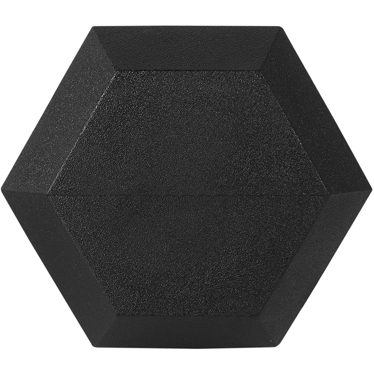 Sporzon! Exercise Equipment Rubber Encased Hexagon Handheld Weight Dumbbells with Contoured Non Slip Handles for Home Fitness, Single 40 Pounds