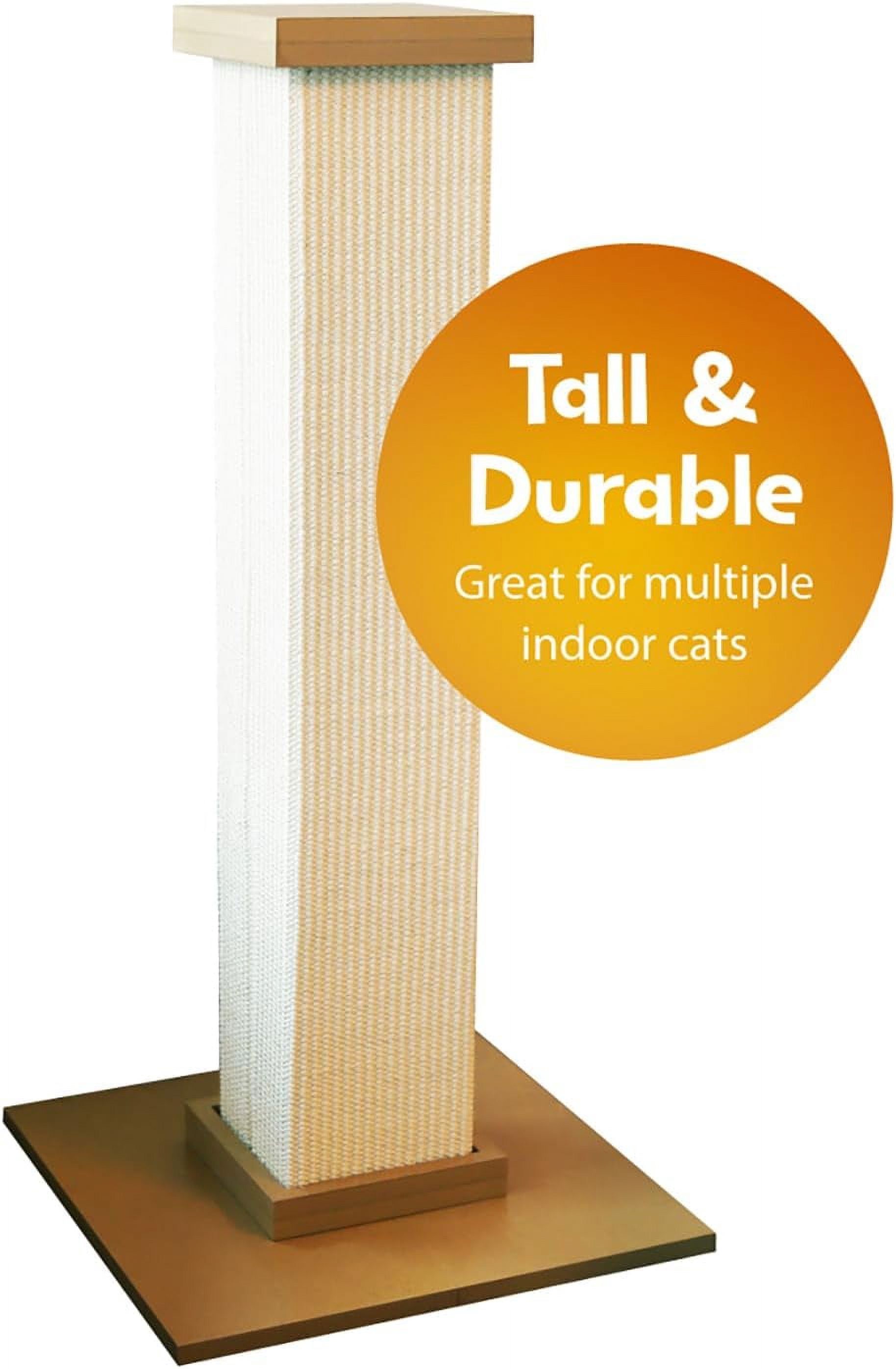 Pet  Scratching Post - 32 Inch Tall Sisal  Tower with Sturdy Base for Indoor Cats