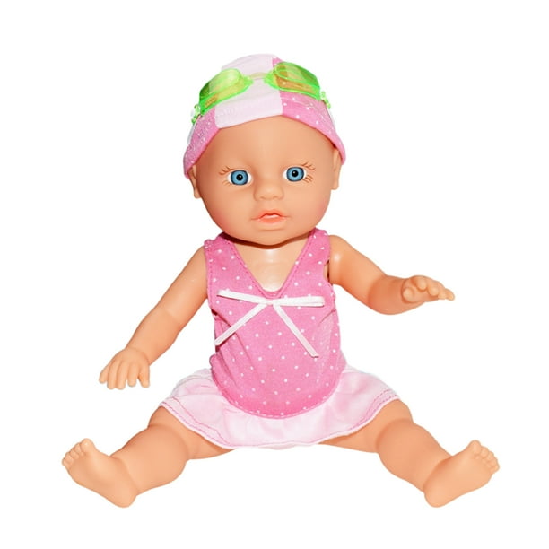 Jkerther Little Baby Kids Electric Swimmer Doll, Funny Big Eyes