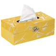 thumbnail image 2 of Rectangular Velvet Modern Paper Facial Tissue Box Holder, Yellow, 2 of 4