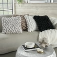 thumbnail image 6 of Mina Victory Sofia Velvet Shimmer Poms White Throw Pillows, 6 of 6