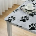 thumbnail image 5 of BANET  Dog Paws Cute Square  Tablecloth Animal Grey Footprints Table Cloth Polyester Tablecloths for Home Decor, Parties, Picnic 46*46, 5 of 8