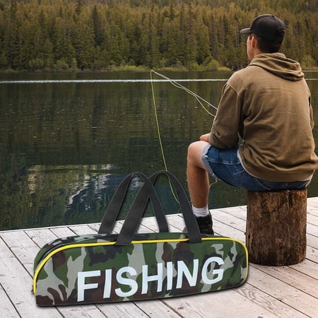 colaxi Fishing Tackle Case Fishing Tackle Bag Gear Storage Bag Equipment Organizer Oxford Cloth Spacious Lightweight Sturdy Structure Shockproof Suitable for