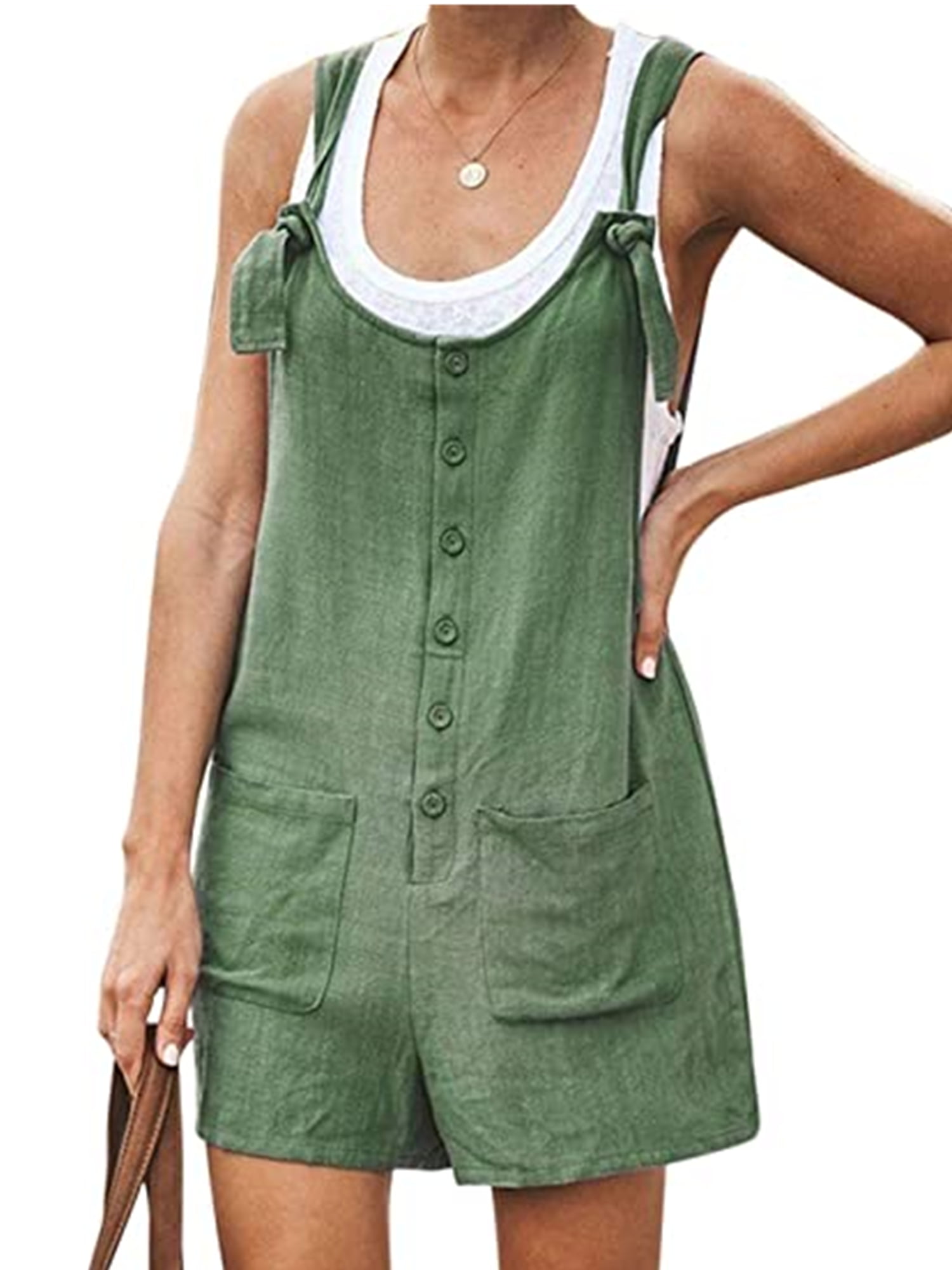 Women Jumpsuit Solid Strappy Casual Wide Leg Pants Overalls Playsuits Plus Size 