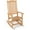 Teak, variant on Patio Rocking Chair, Oversized Rocker Chair for Adult, All Weather Rocking Chair Outdoor, High Back Porch Rocker, Rocking Chairs for Garden, Backyard, Poolside,380lbs