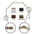 thumbnail image 3 of InStyleDesign  Lotus 5-Sided Bay Window Curtain Rod Cocoa Brown Finish, 3 of 4