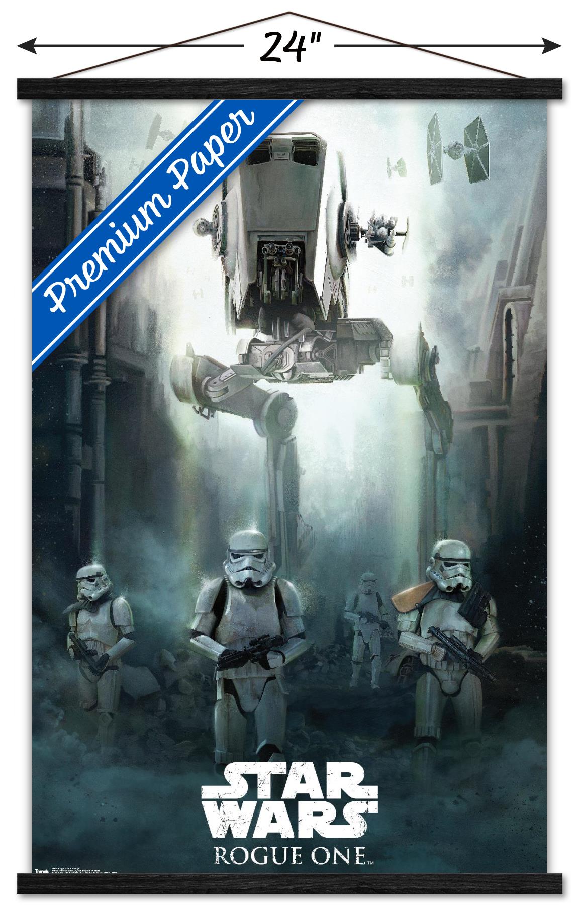 Star Wars: Rogue One - Siege Wall Poster with Wooden Magnetic Frame, 22.375" x 34"
